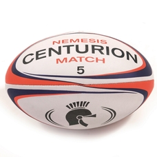 Centurion Nemesis Match Rugby Ball - White/Red - Size 5