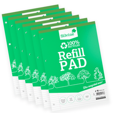 Silvine Everyday Recycled Refill Pad - A4 - Pack of 6