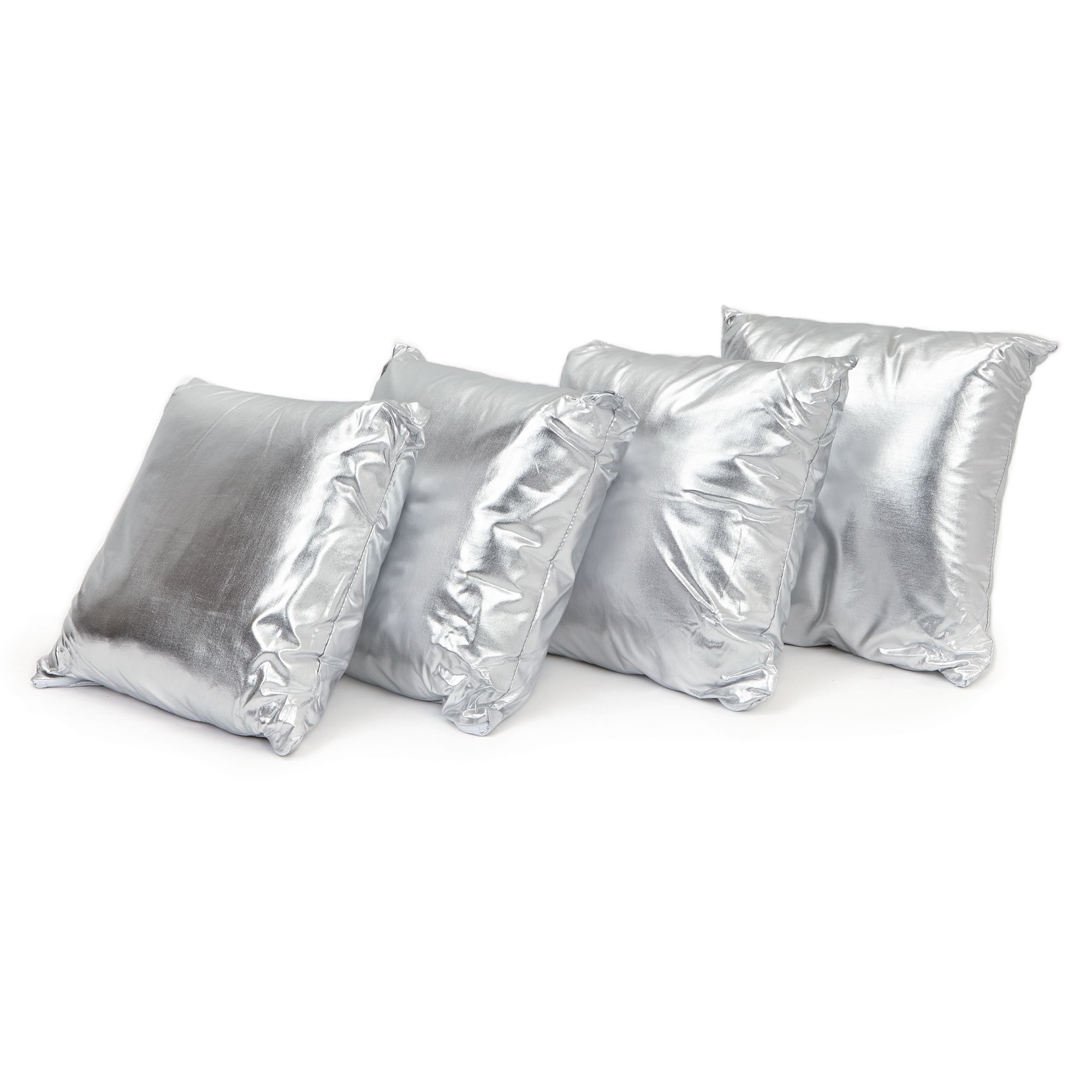 white and silver cushions