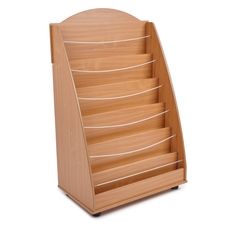 Large Faceon Book Display Unit Beech