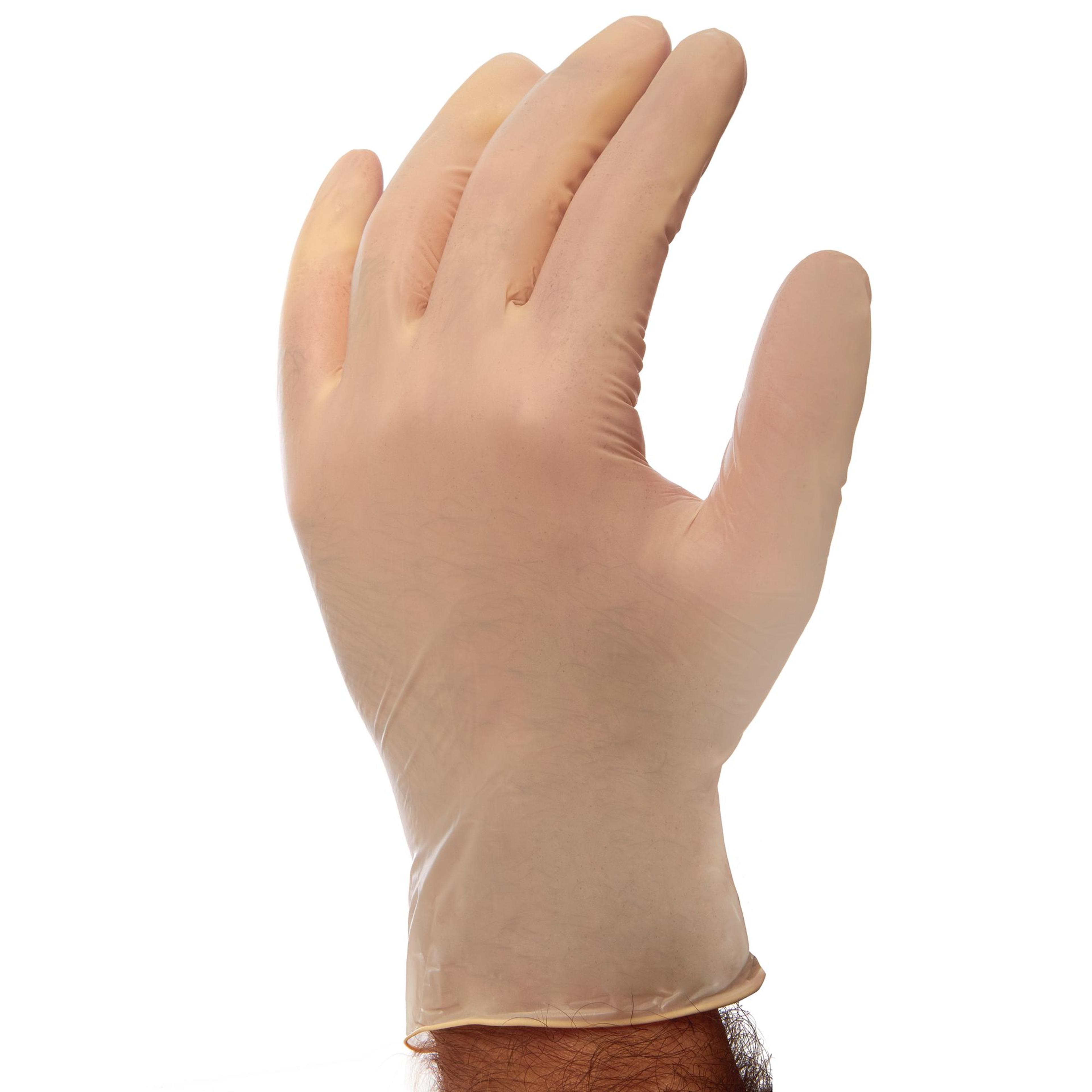 Polyco Medium White Powder Free Vinyl Disposable Gloves - Pack of 100