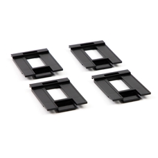 Executive Business Letter Tray Risers, Black - Pack of 4