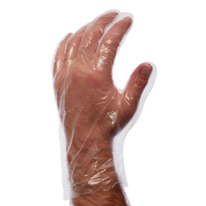 Polyco Medium Clear Powder Free Polythene Disposable Gloves - Pack of 100