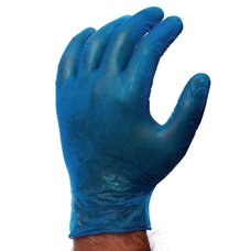 Polyco Medium Blue Powdered Latex Disposable Gloves - Pack of 100