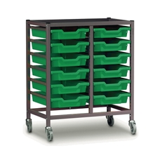 Gratnells Double Column Tray Storage Trolley - H850mm 