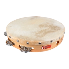 PERCUSSION Plus Wood Shell Tambourine - 10in