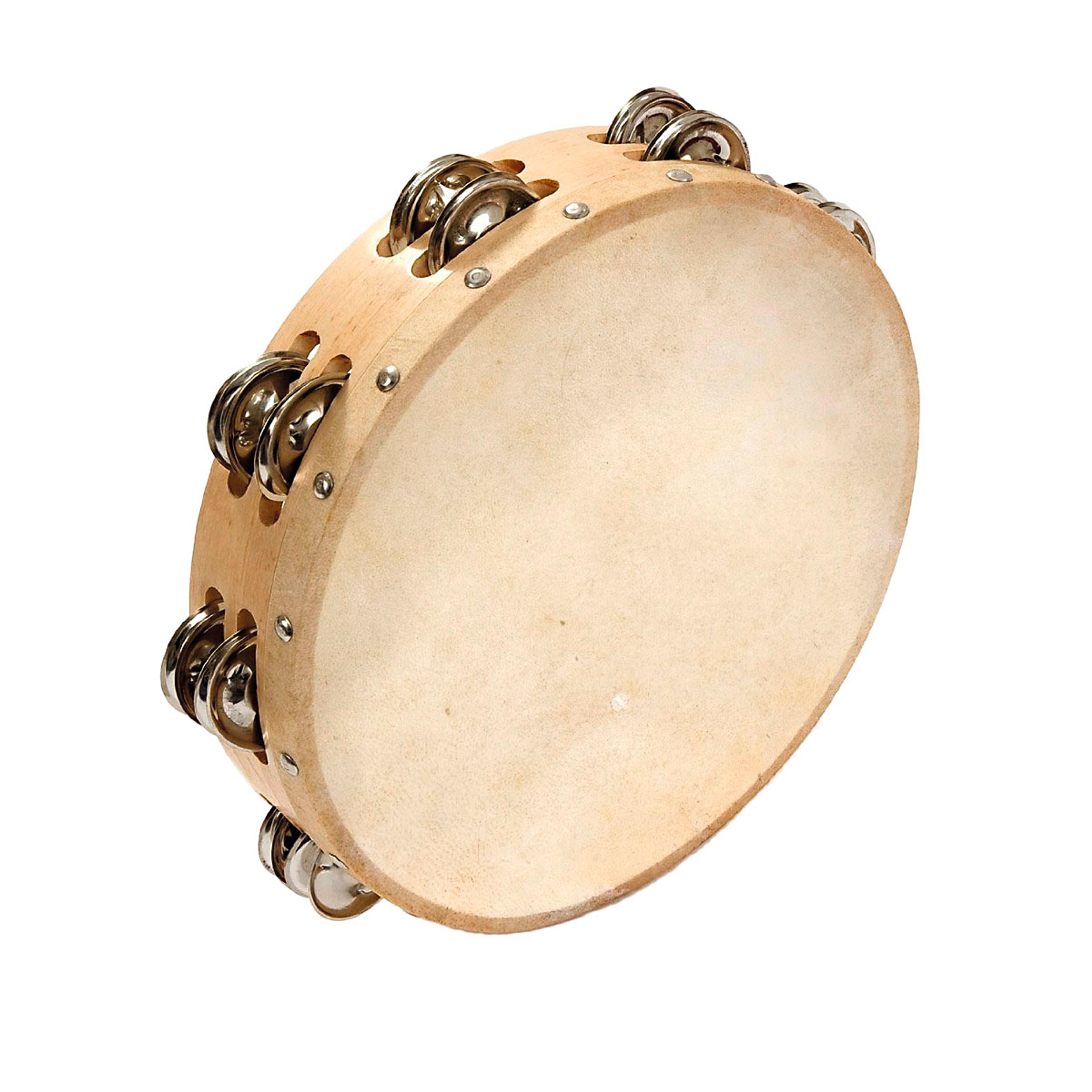 PERCUSSION Plus Tambourine - 10in - Double Row Jingles
