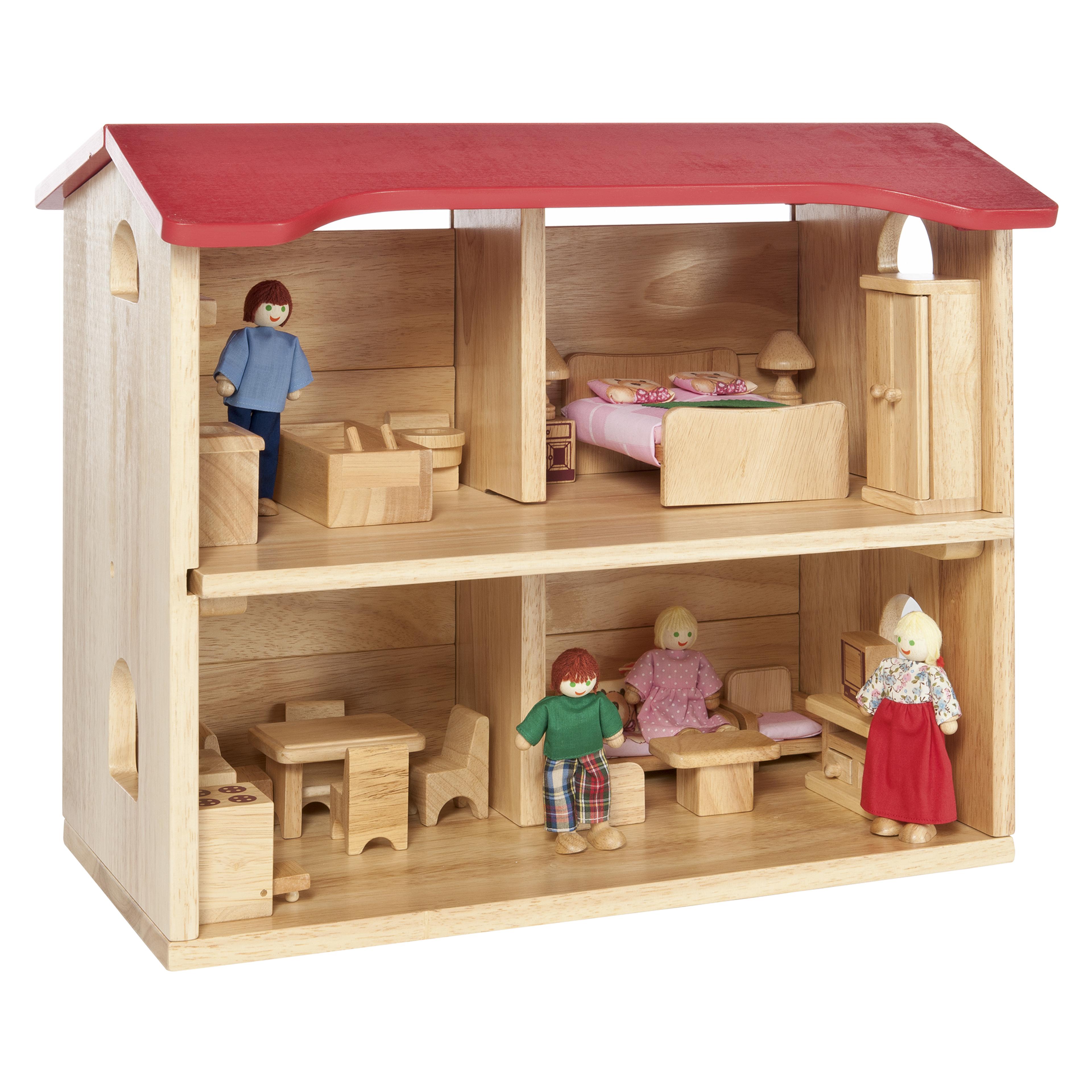 BIGJIGS Toys Doll Family and Furniture - 26 Pieces