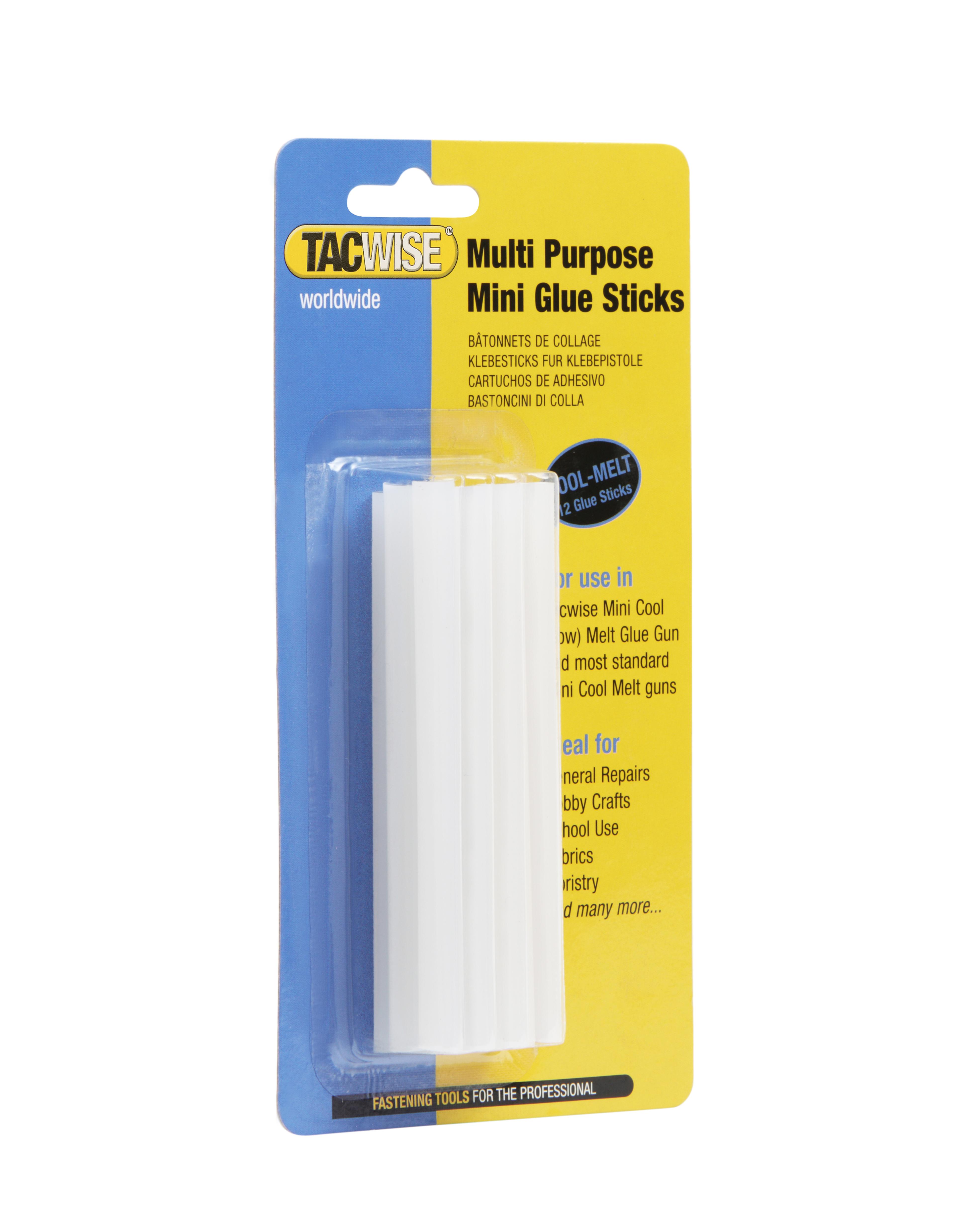 TACWISE Low-Melt Sticks - Clear - Pack of 12