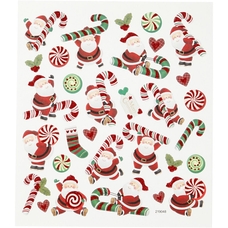 Father Christmas and Candy Cane Stickers
