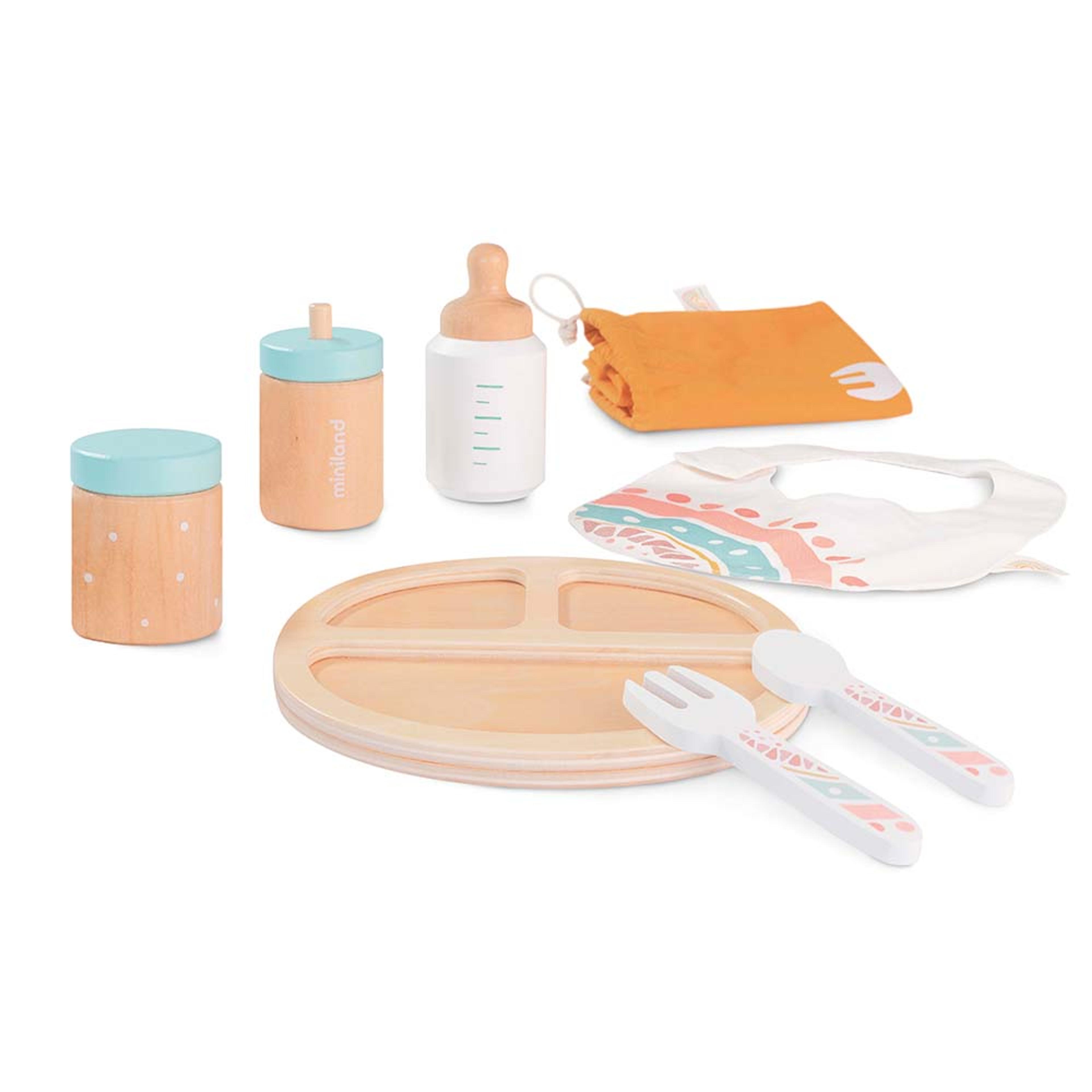 miniland Dolls Wooden Feeding Set 