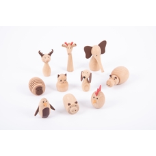 TickiT Wooden Animal Friends  - Pack of 10
