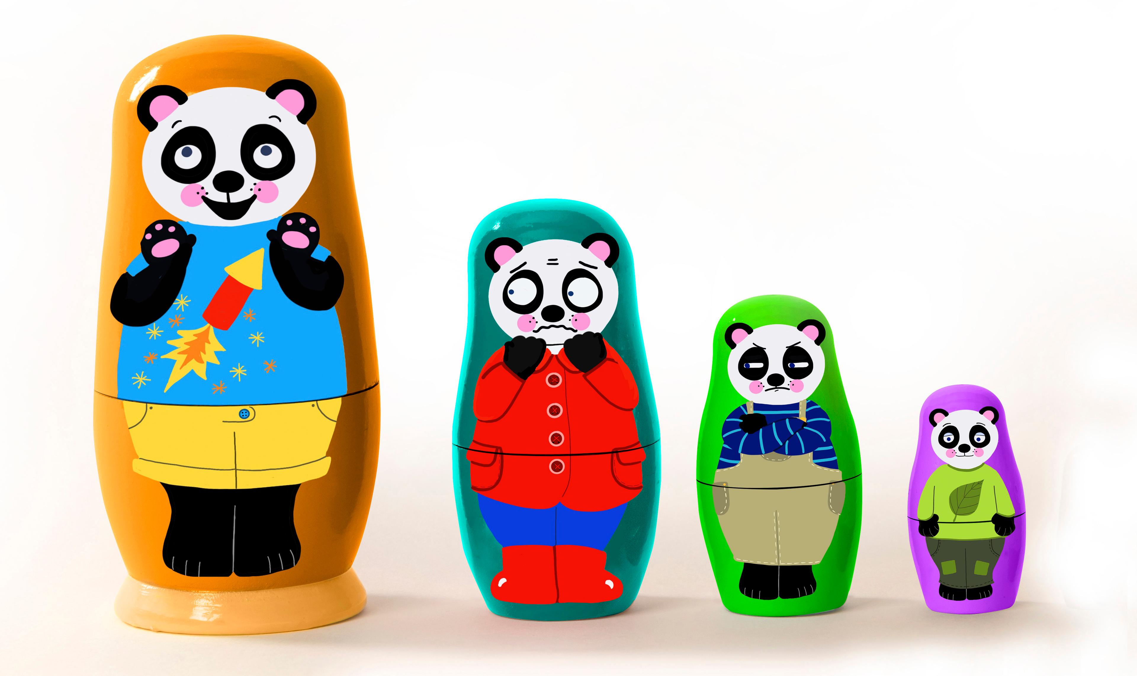 Learn Well Nesting Panda Bears