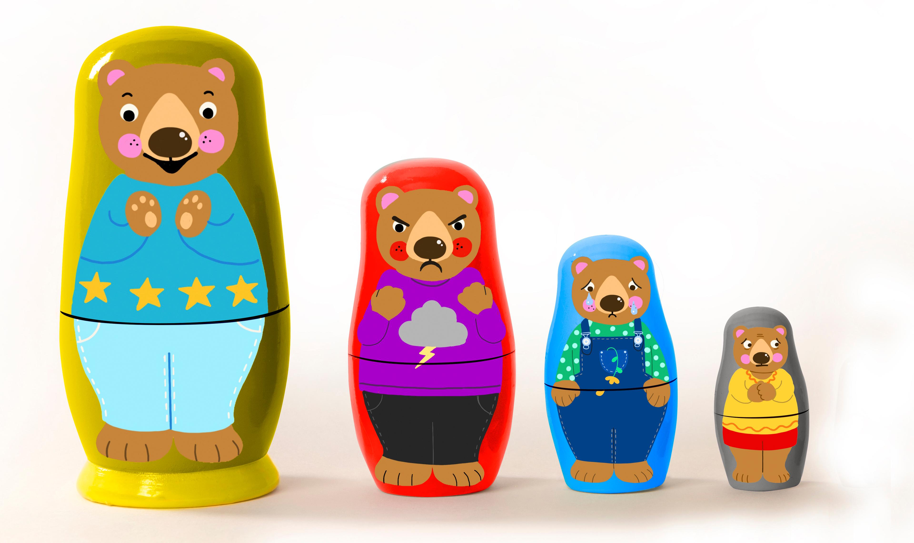 Learn Well Nesting Emotion Bears