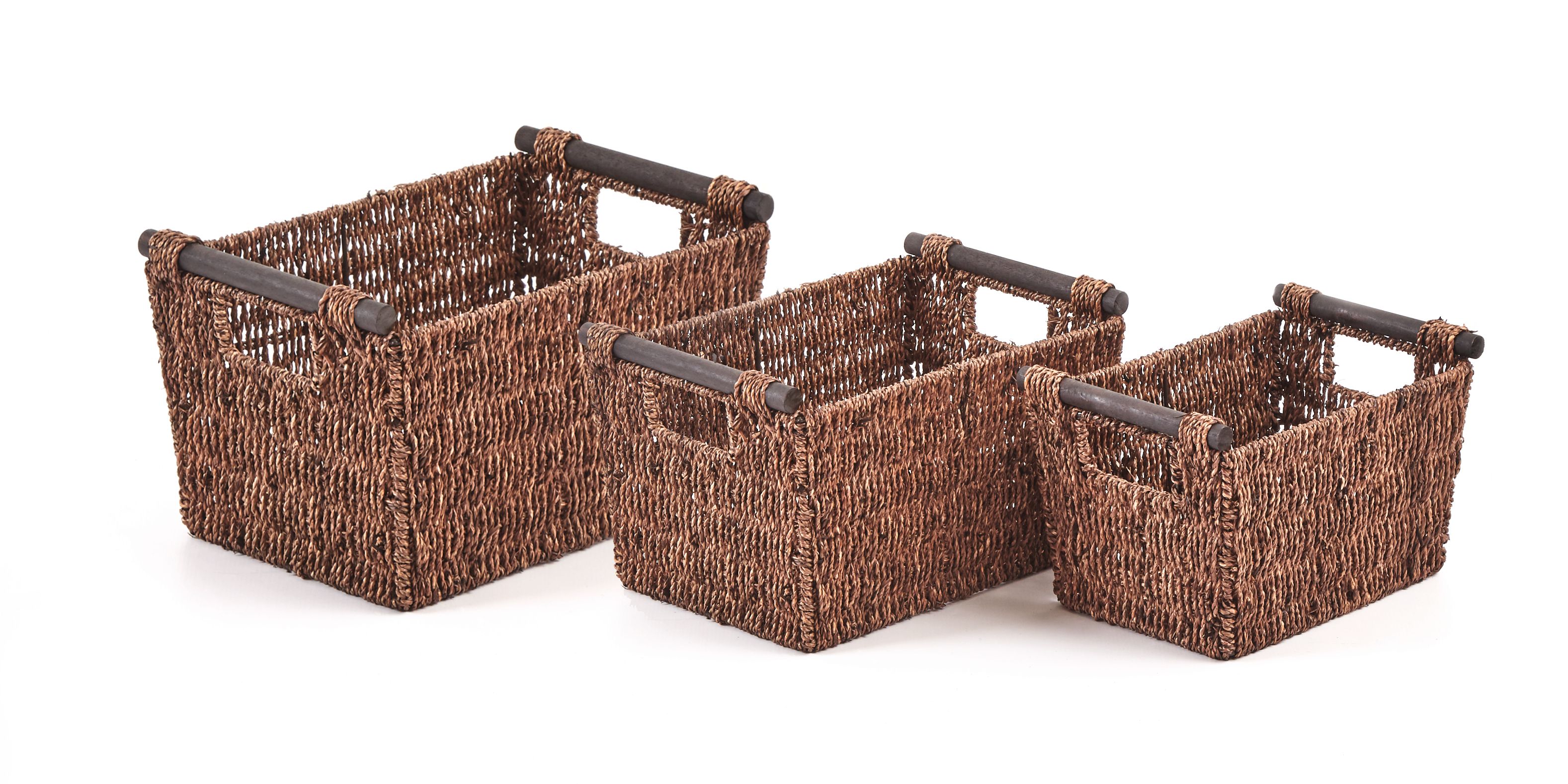 Set of 3 Natural Baskets