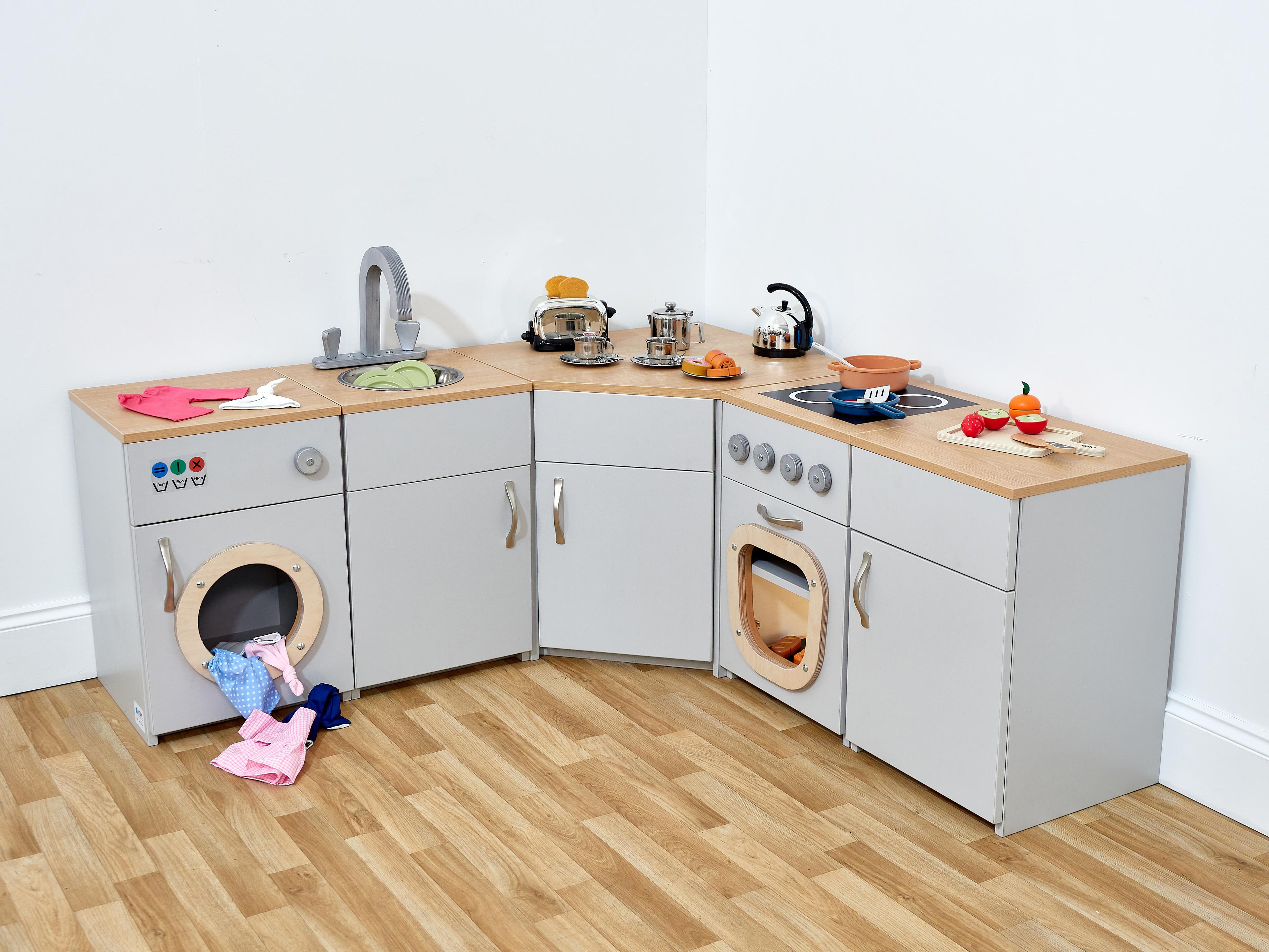 Role Play Kitchen 5 Piece Set from Hope Education - Grey