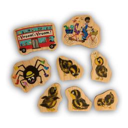 Learn Well Alphabet Rhyme Time Wooden Characters - Set 1