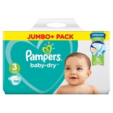 Pampers Baby Dry Size 3 Jumbo Pack 100 