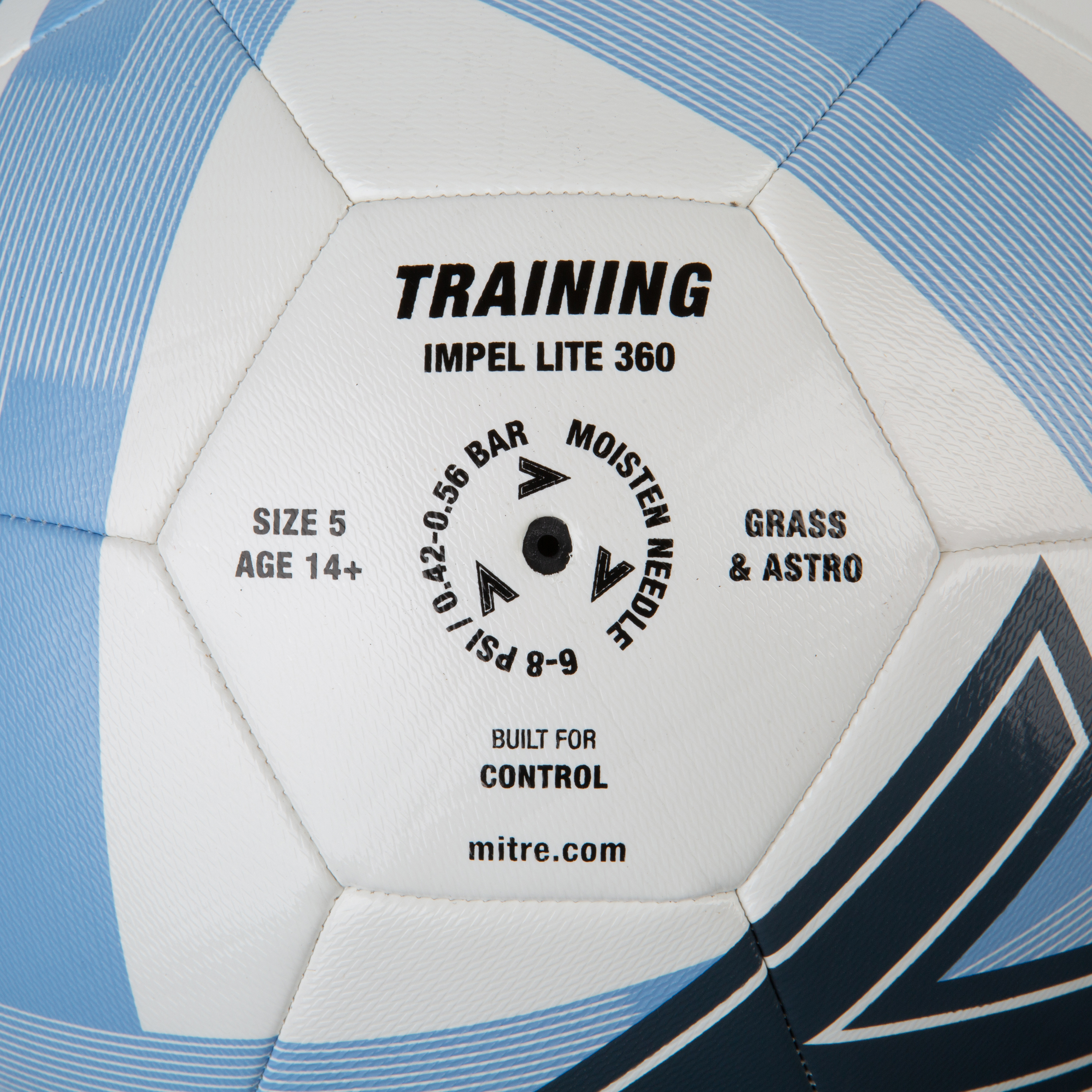 Mitre Impel Max White Blue Training Football Ball Size 5 New Inflated 