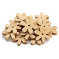 Small Wooden Daisy Flowers - Pack of 20