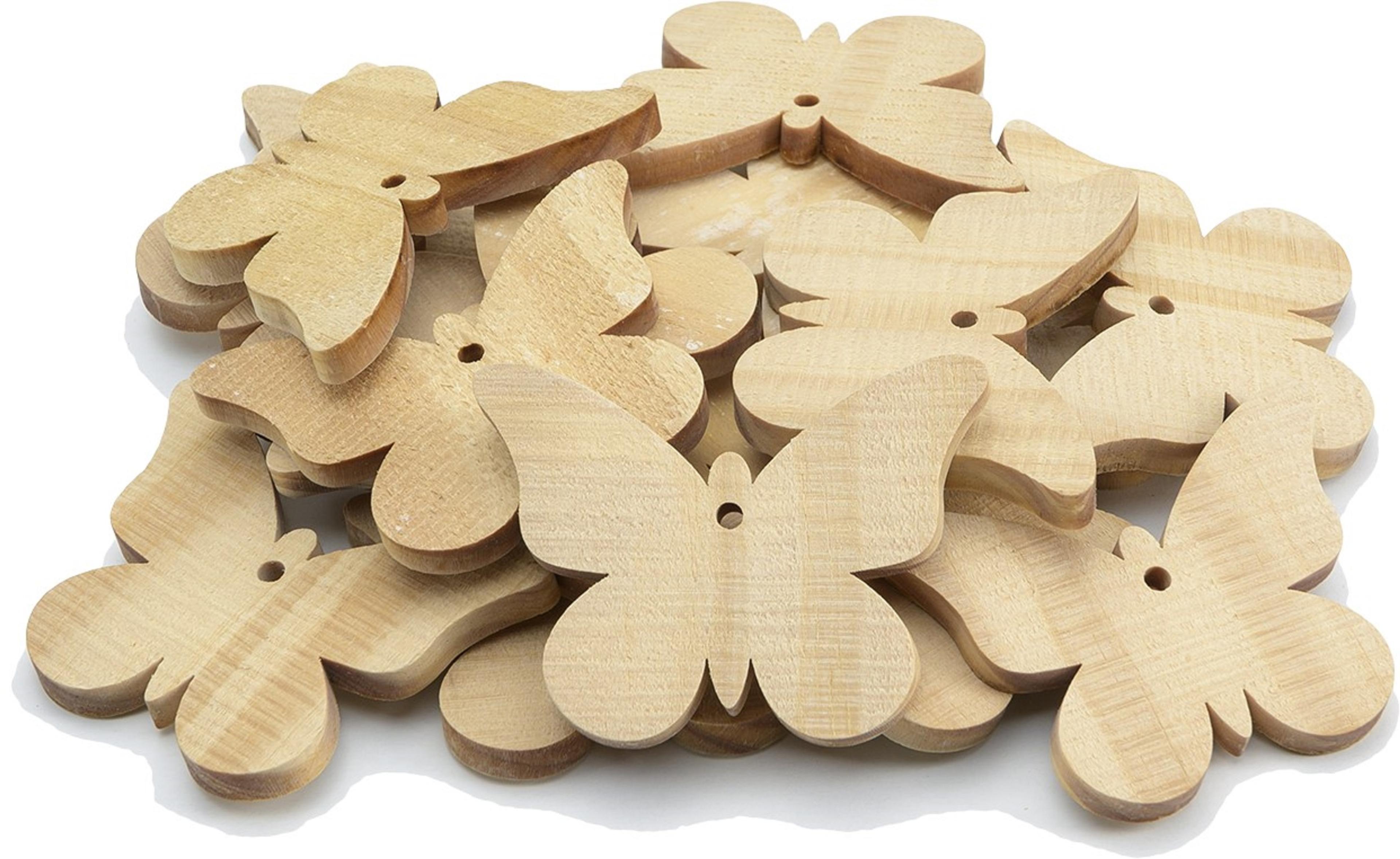 Large Wooden Butterflies - Pack of 12