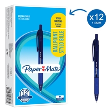 Paper Mate Alfa Ballpoint Blue Box 12