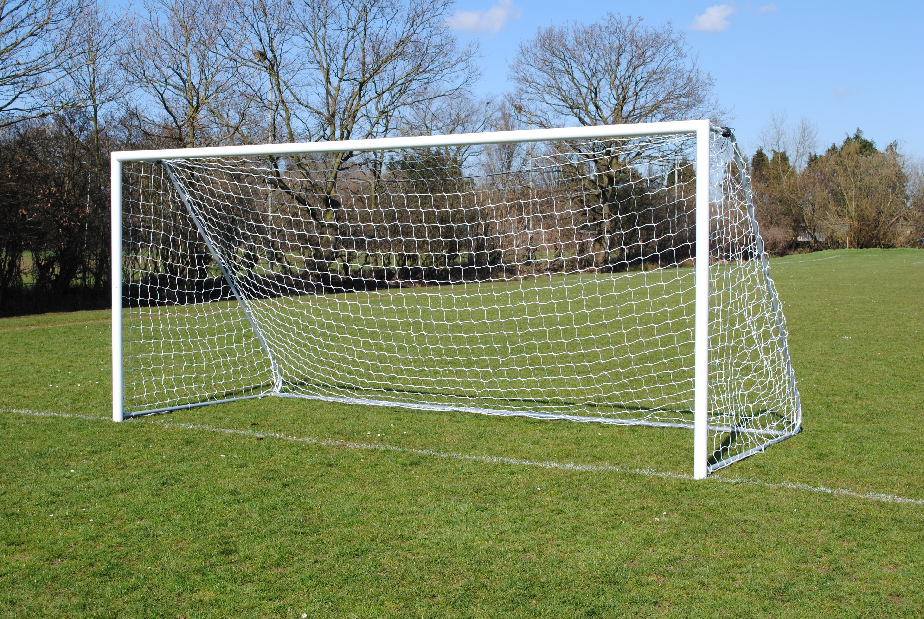 MH Lightweight Folding Football Goals - 16 x 7ft - Pair 