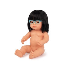 Miniland Doll with Glasses Asian Girl 38cm 