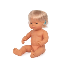 Miniland Doll with Hearing Implant Caucasian Girl 38cm