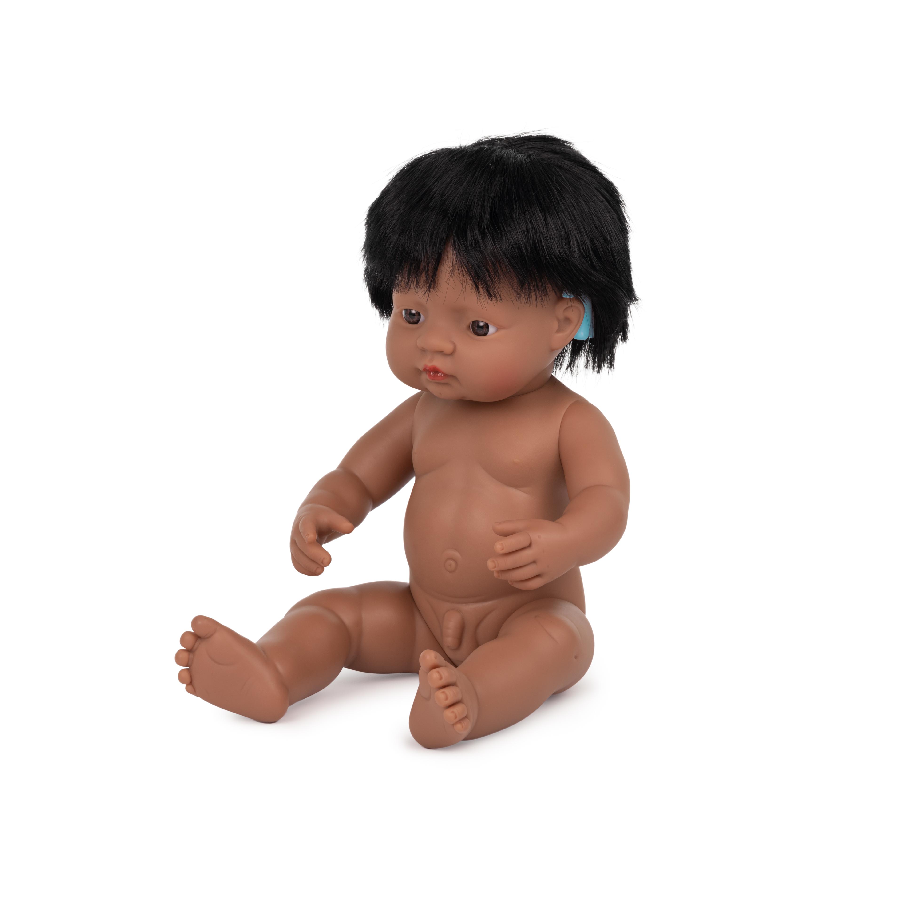 miniland Doll with Hearing Implant Hispanic Boy 38cm 