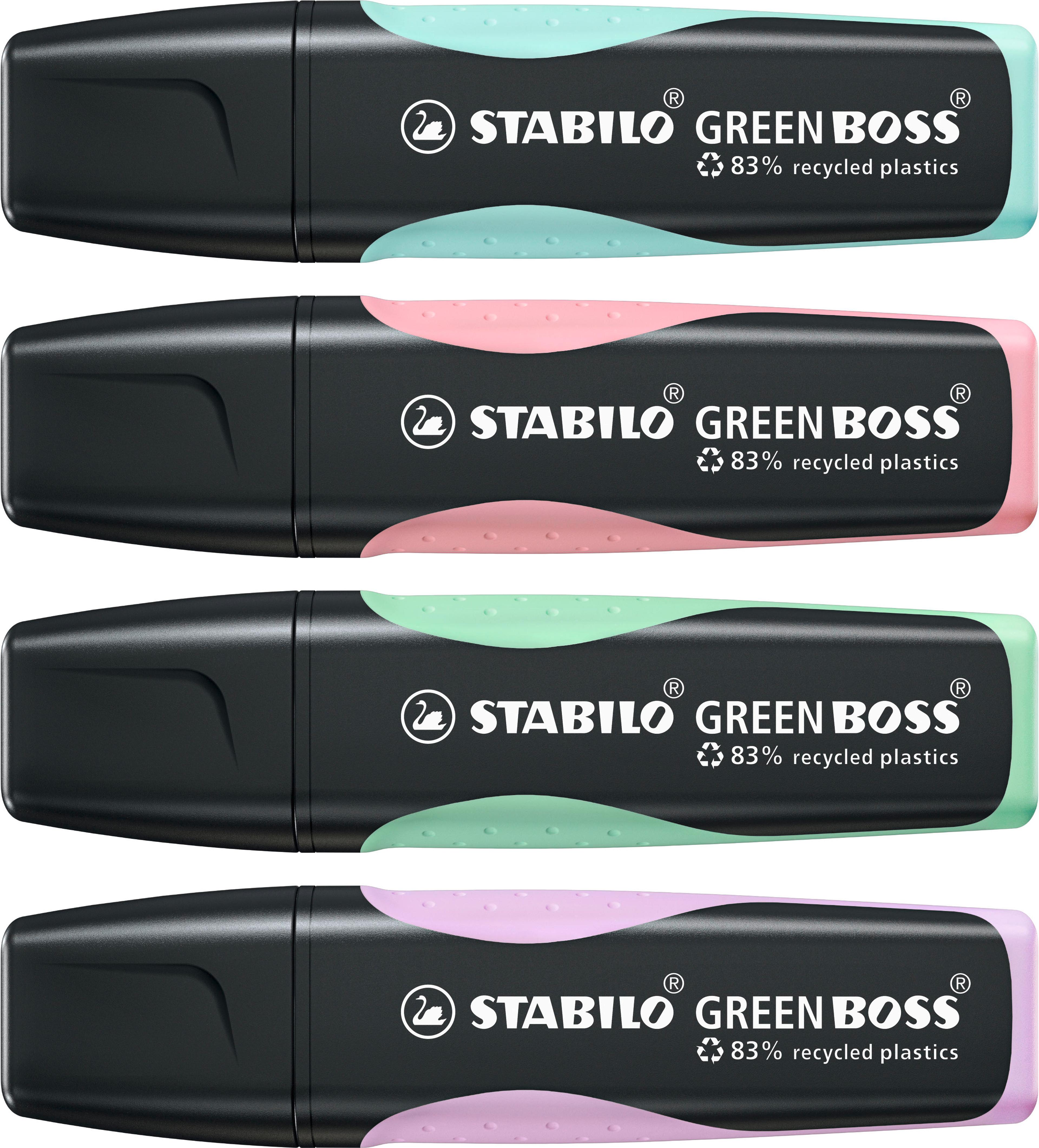 STABILO GREEN BOSS Pastel Wallet - Pack of 4