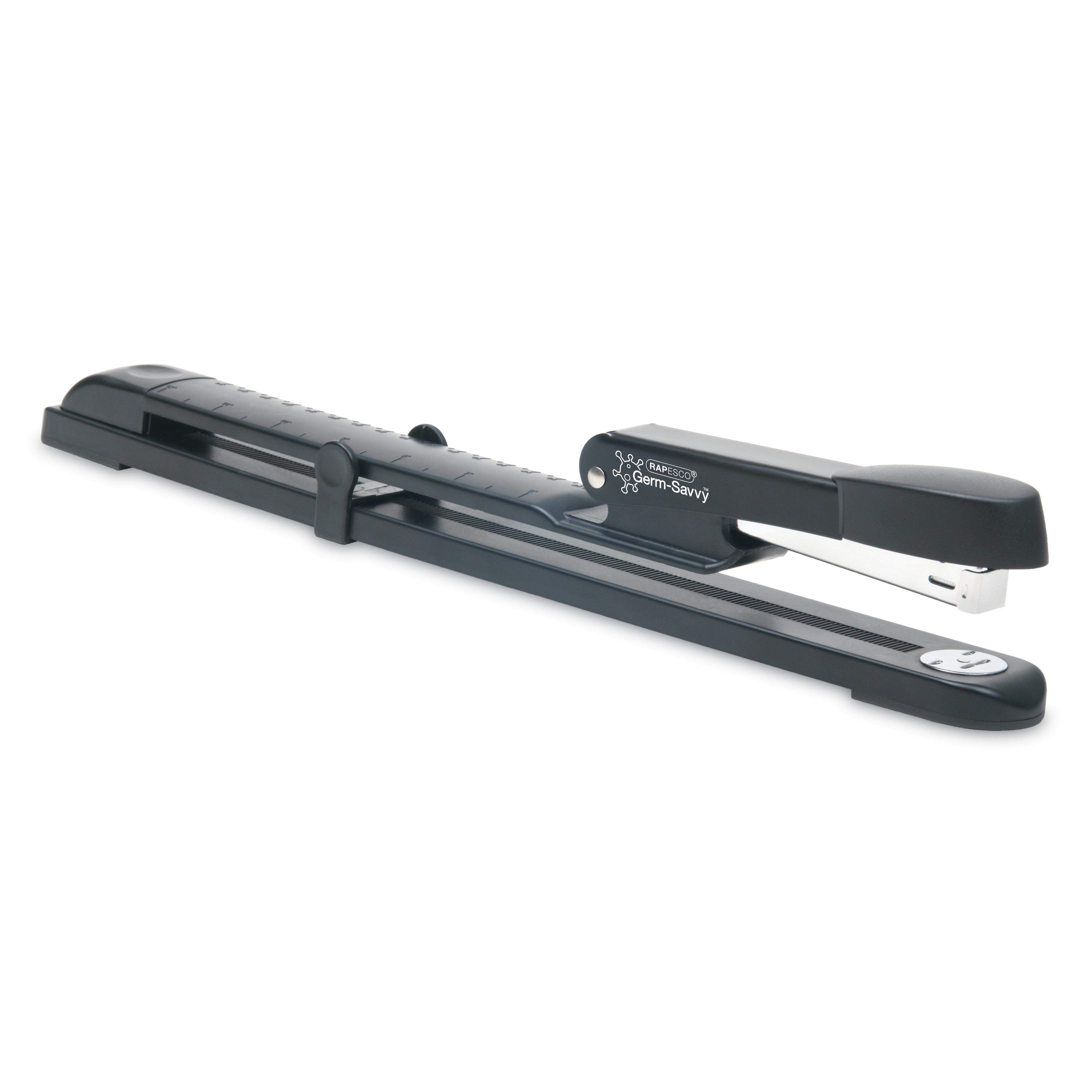 RAPESCO Germ-Savvy Marlin Long Arm Stapler - Black