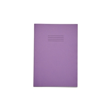 Rhino  A4 Exercise Books 80 Page, Cornell Study Ruling 8mm Ruled, Purple - Pack of 50