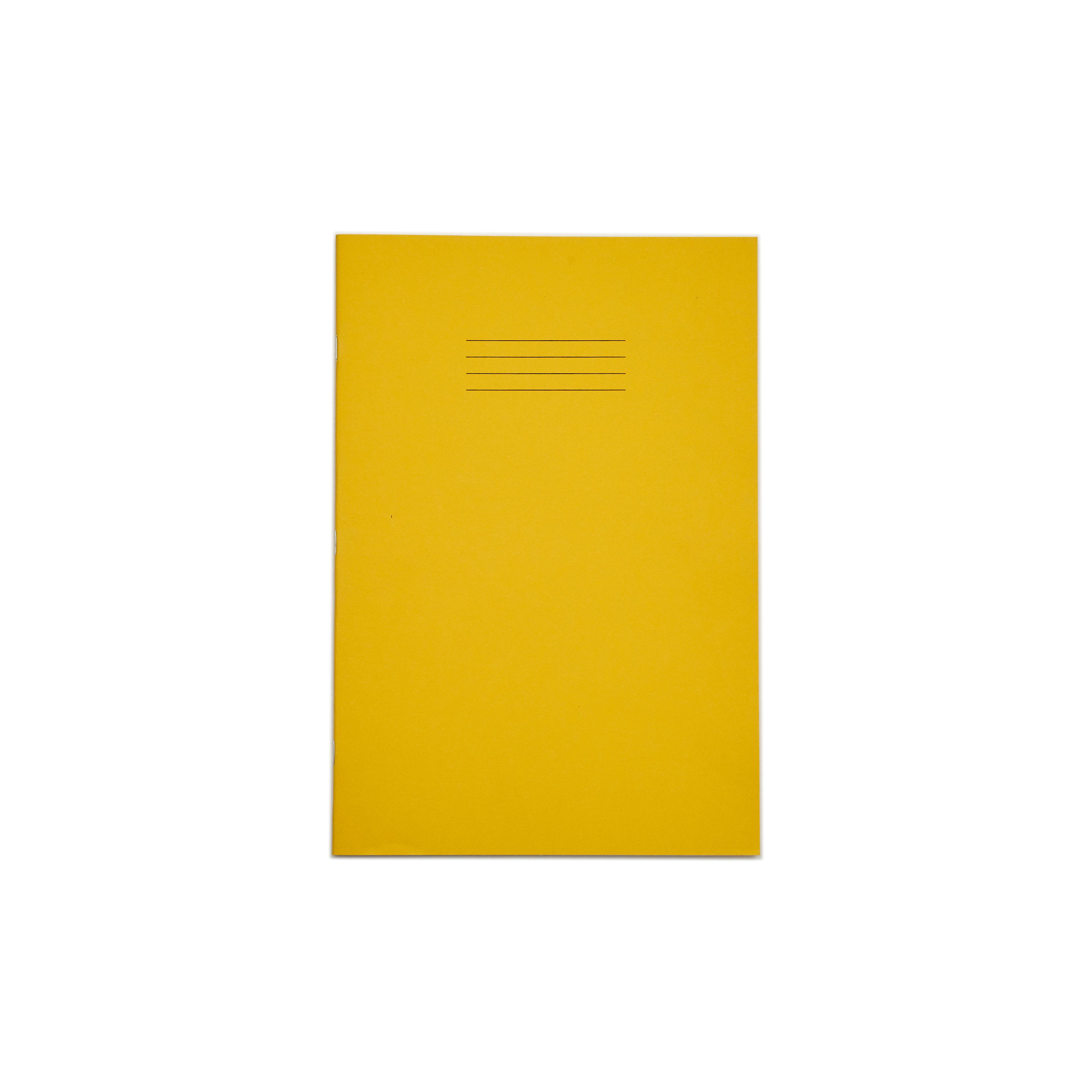 Rhino A4 Tinted Paper Exercise Books 80 Page, 8mm Ruled with Margin, Cream Paper - Pack of 50