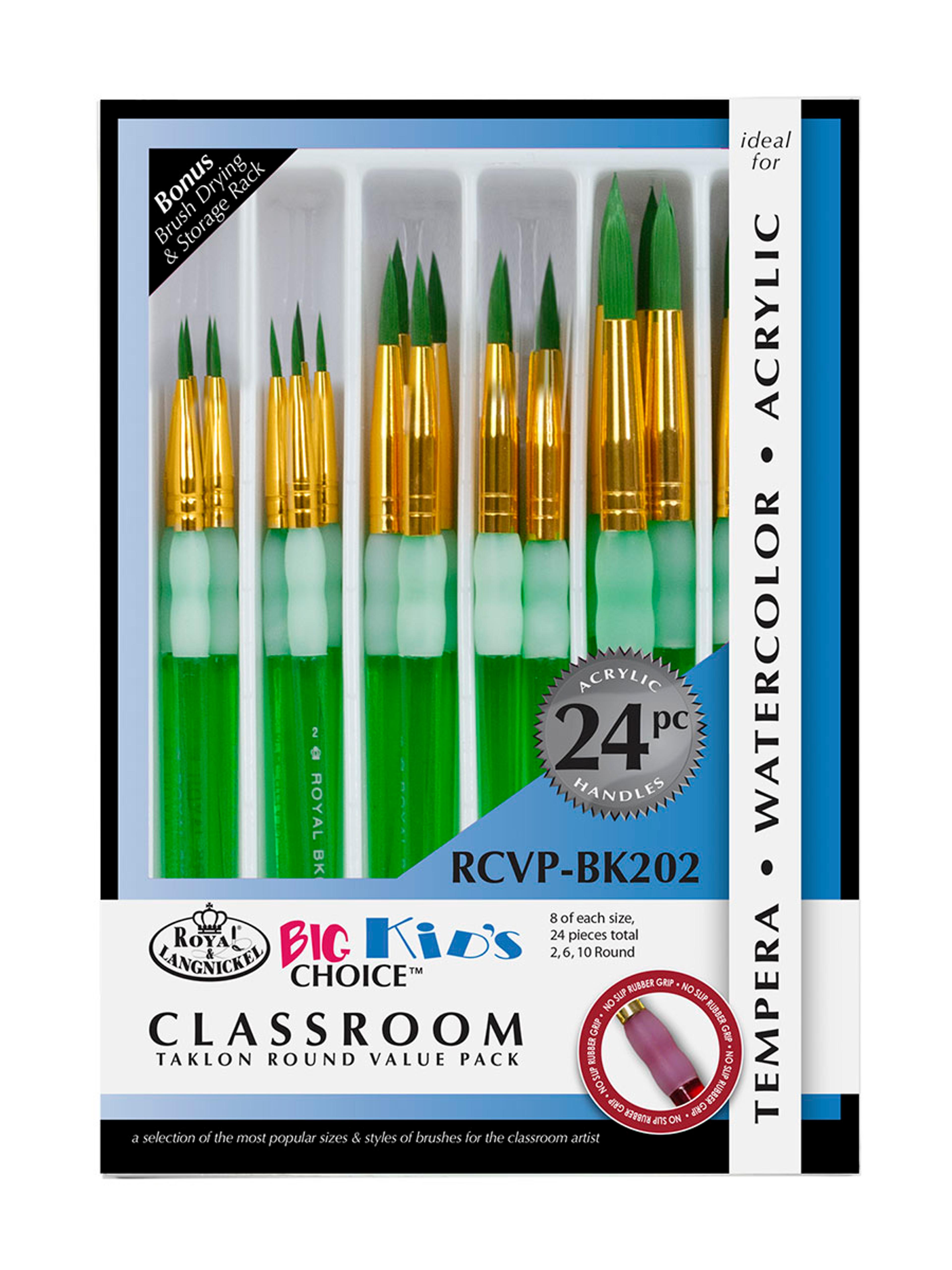 ROYAL & LANGNICKEL  Big Kid's Choice Round Paintbrushes - Pack of 24