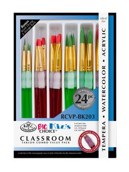 ROYAL & LANGNICKEL Big Kid's Choice Combo Paintbrushes - Pack of 24