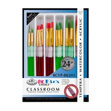 ROYAL & LANGNICKEL Big Kid's Choice Combo Paintbrushes - Pack of 24