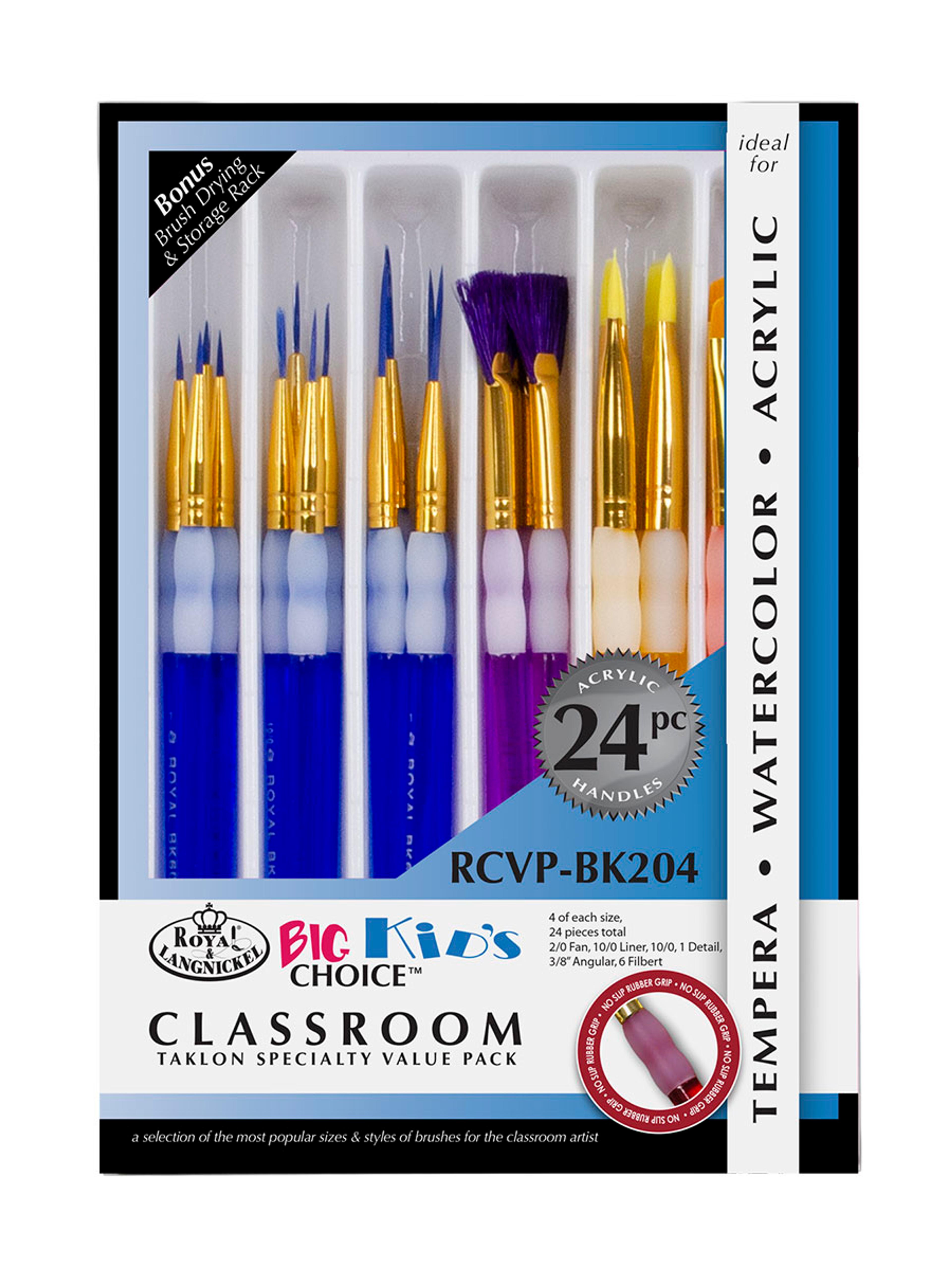 ROYAL & LANGNICKEL Big Kid's Choice Speciality Paintbrushes - Pack of 24 