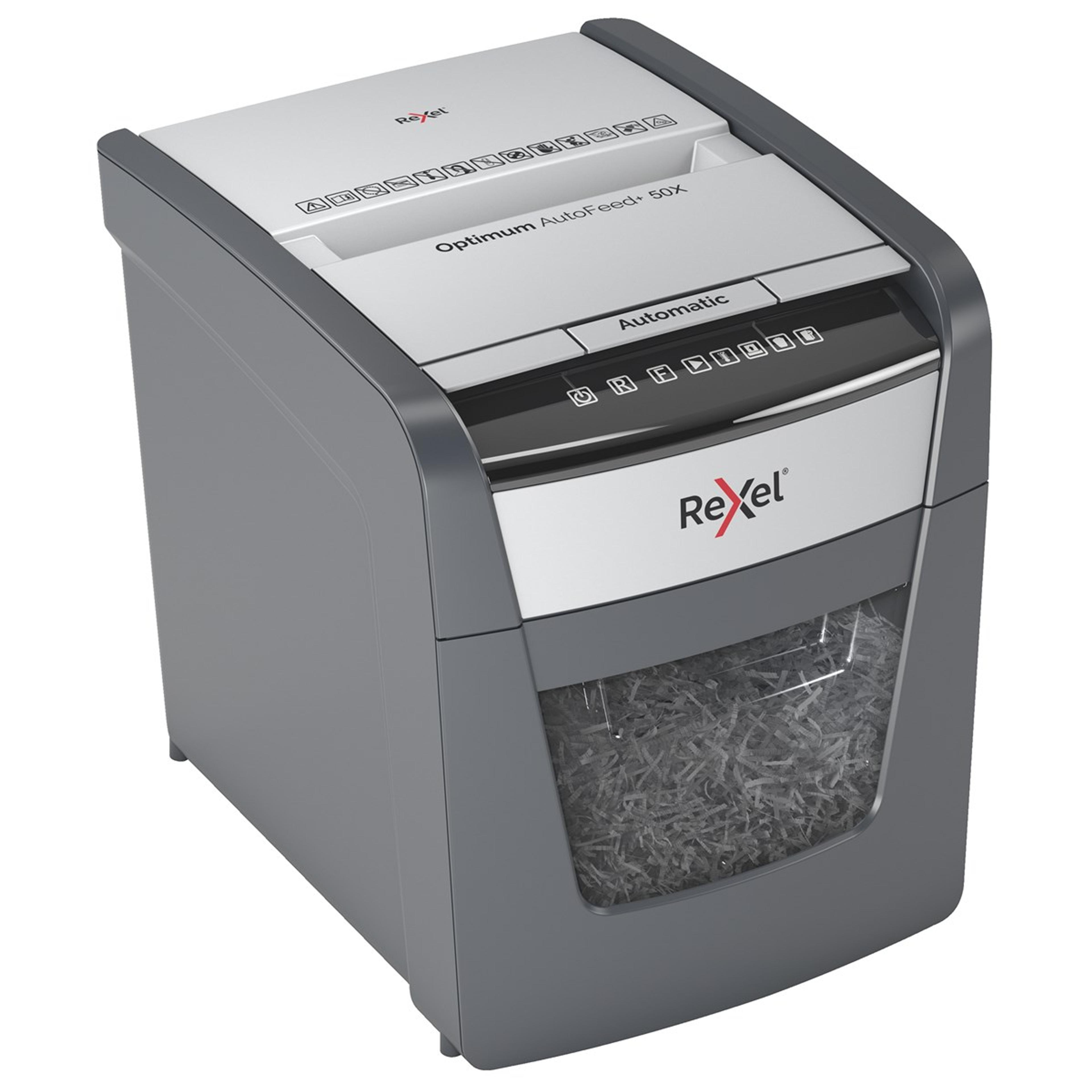 Rexel Optimum Autofeed 50x Automatic Cross Cut Shredder - Each