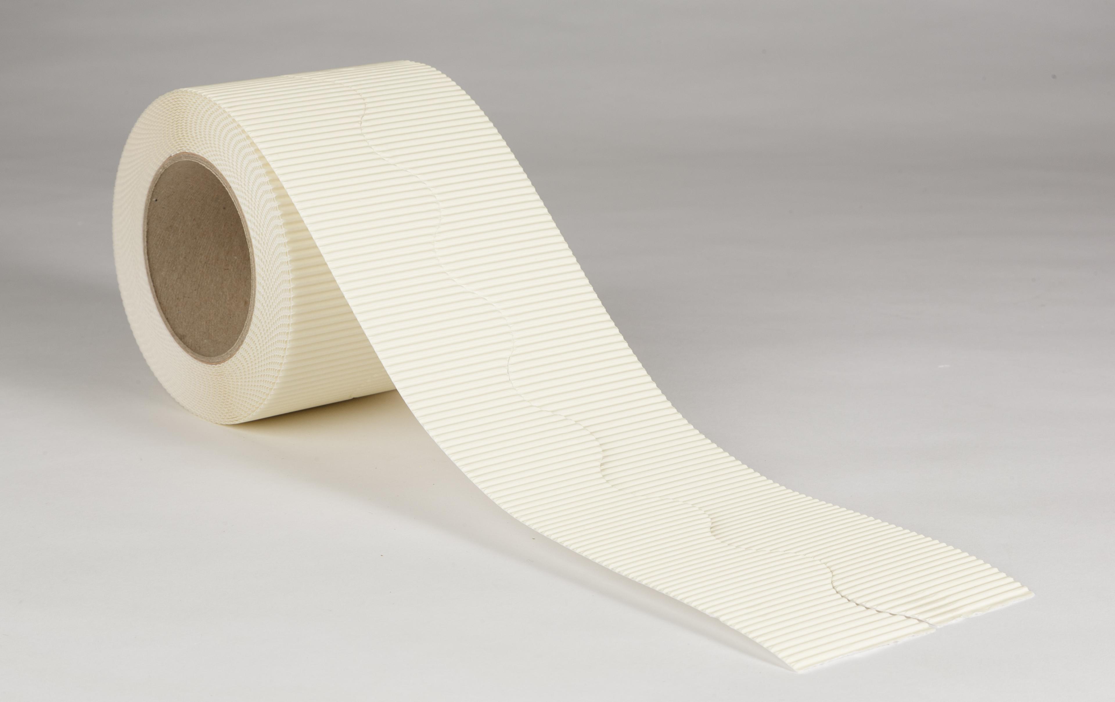 EduCraft Scalloped Paper Border Rolls - Soft Cream - 57mm x 10m