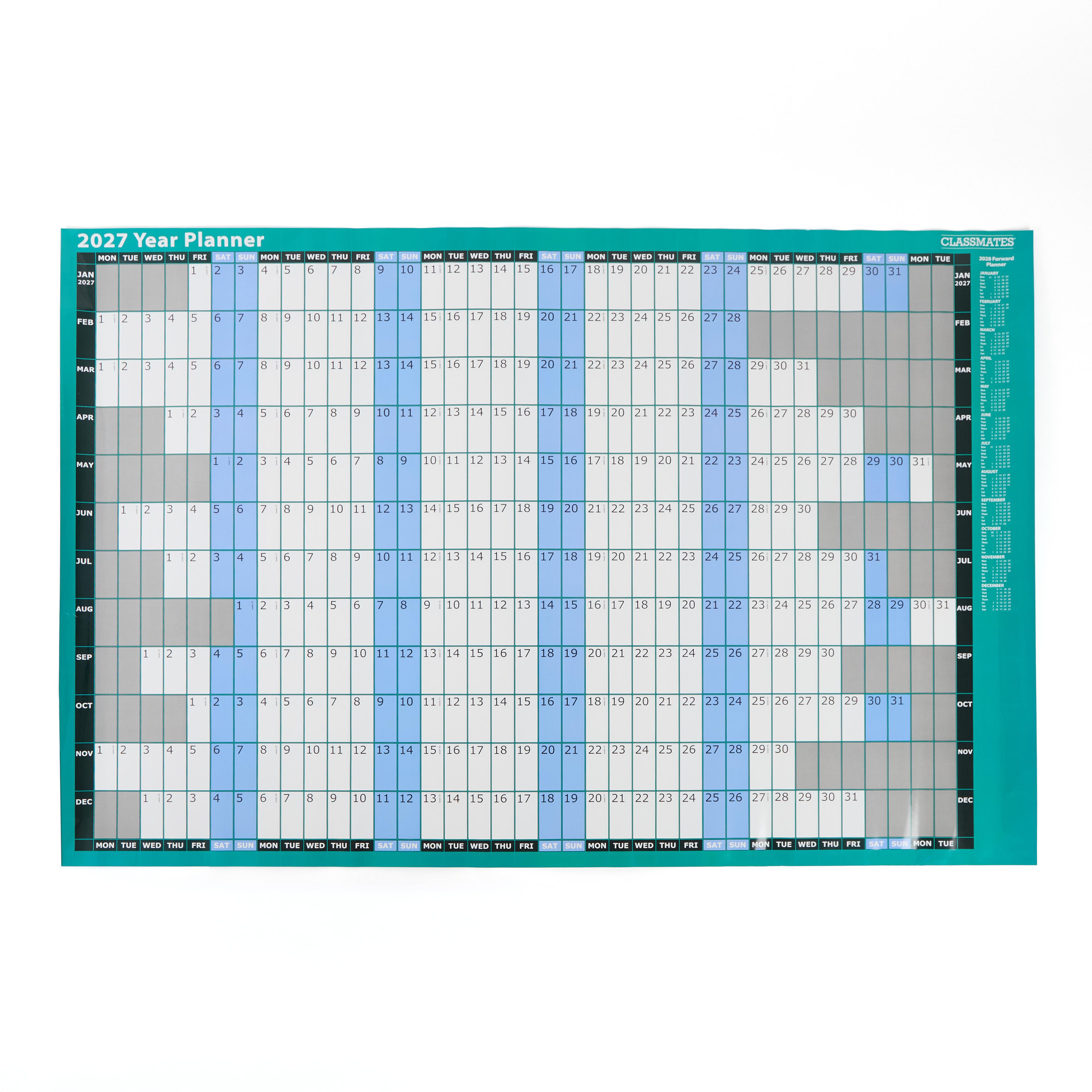 Double Sided Academic Wall Planner (2026/2027) - Pack of 1