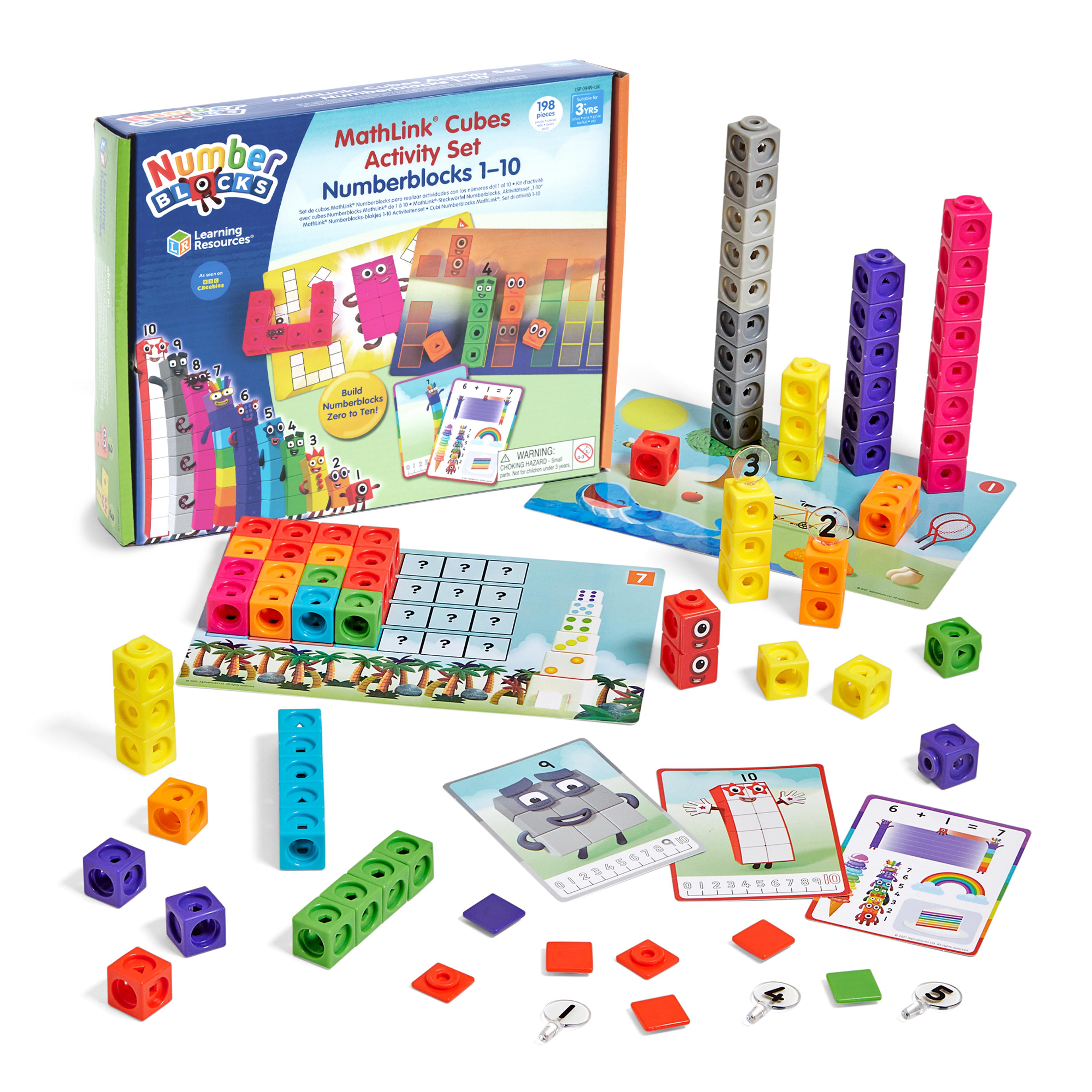Learning Resources Mathlink Cubes Numberblocks 1-10 Activity Set 