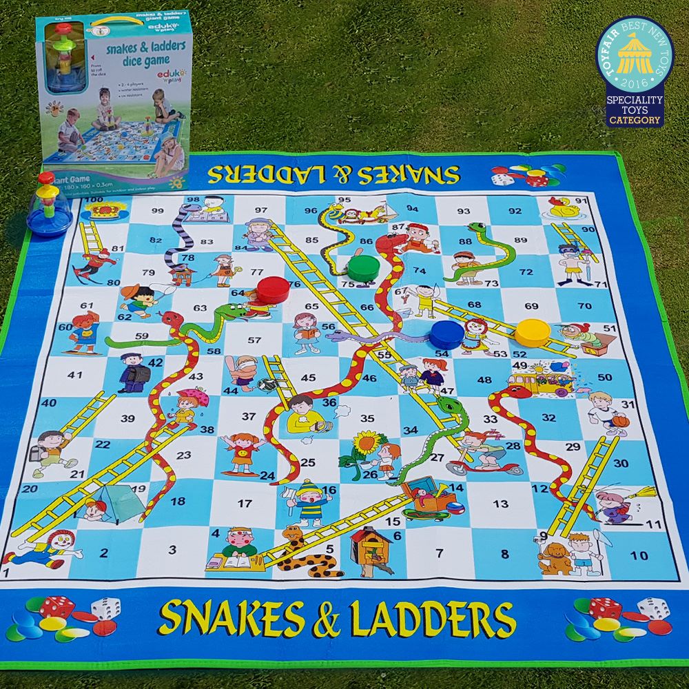 DP00052235 - eduk8 worldwide Snakes And Ladders Dice Game - Large | Davies  Sports