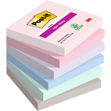 Post-it® Super Sticky Notes - Soulful Colour Collection - 76 x 76mm - Pack Of 6