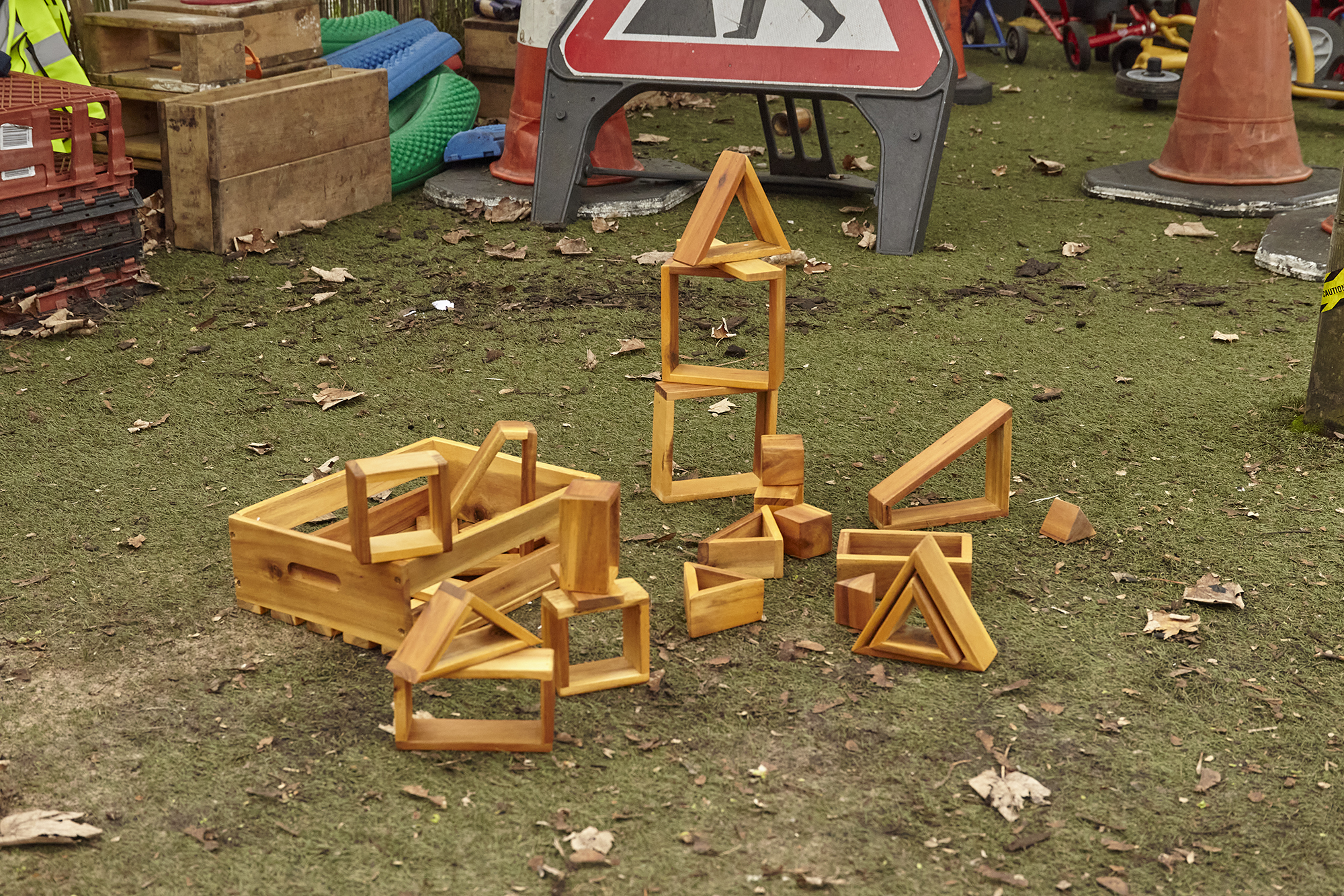 Outdoor wooden 2024 building blocks