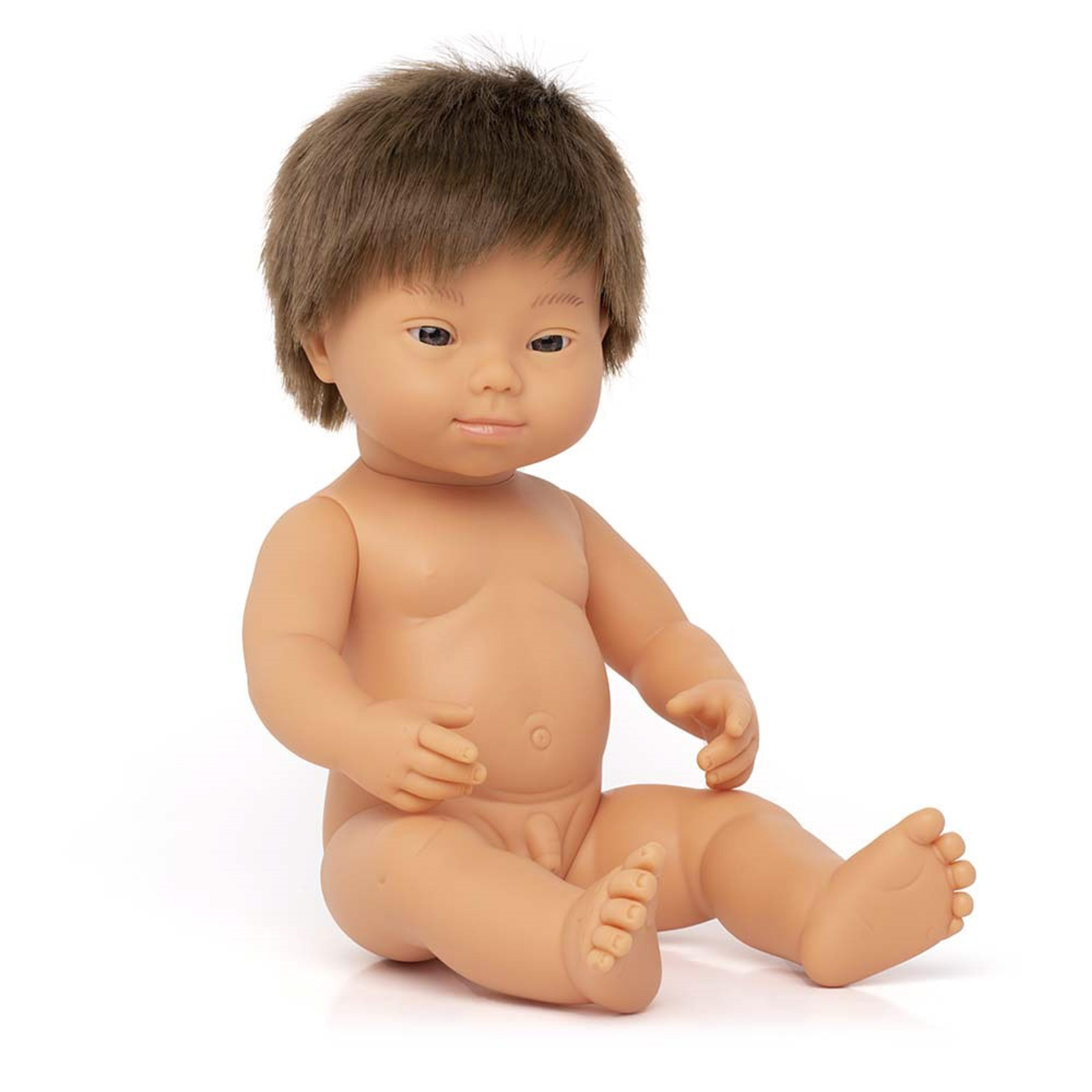 miniland Baby Doll Caucasian Boy with Down's Syndrome