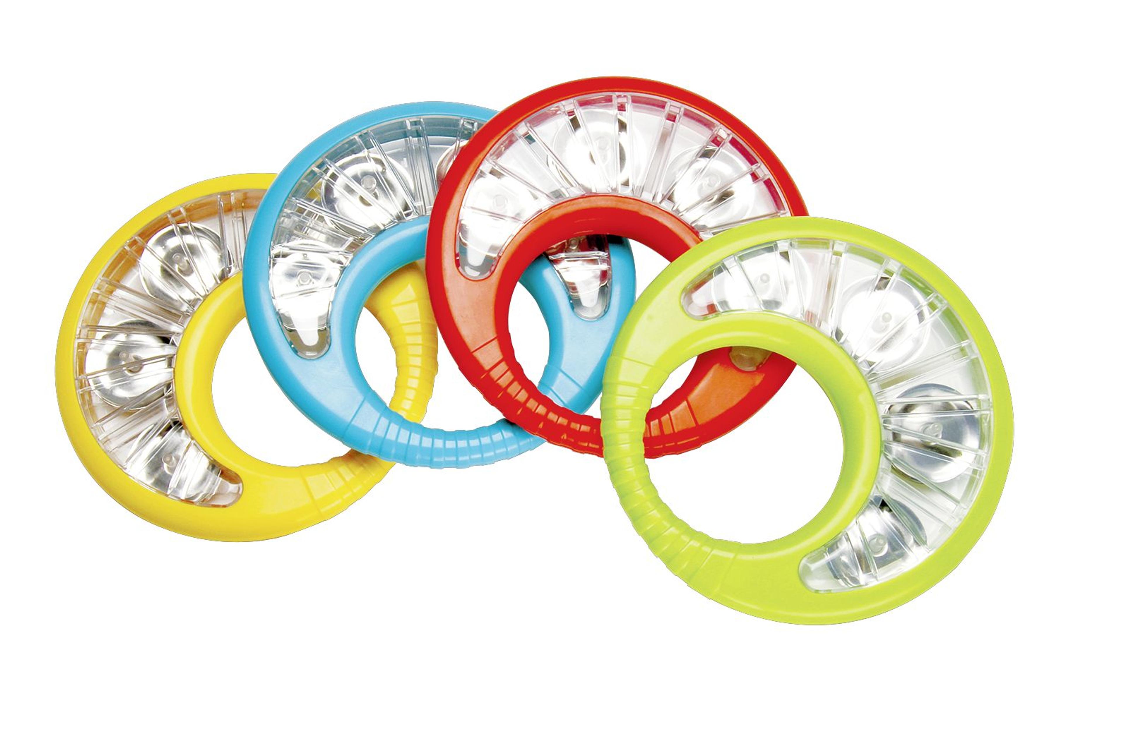 Half Moon Tambourine Assorted - Pack of 4
