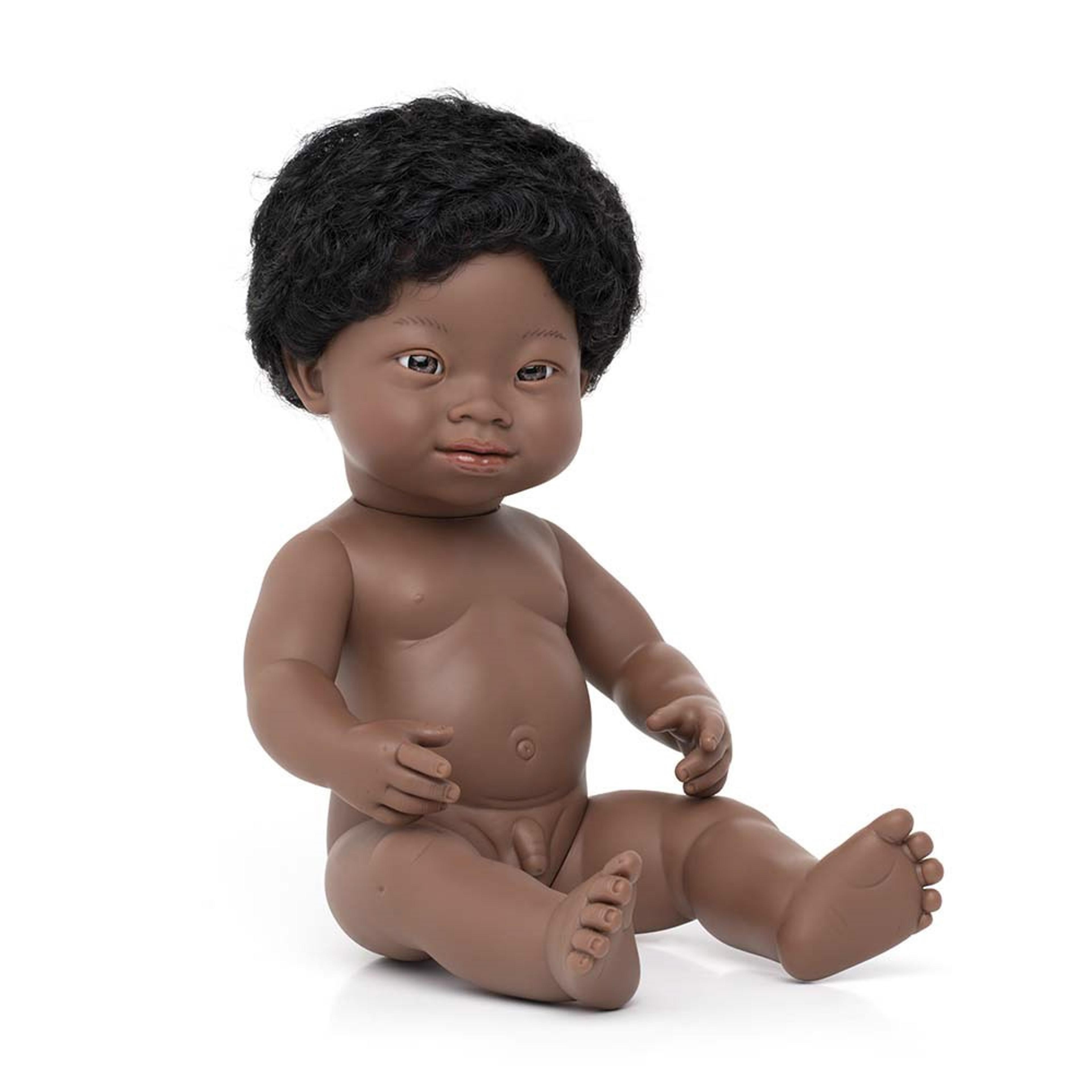 miniland Baby Doll African Boy with Down's Syndrome