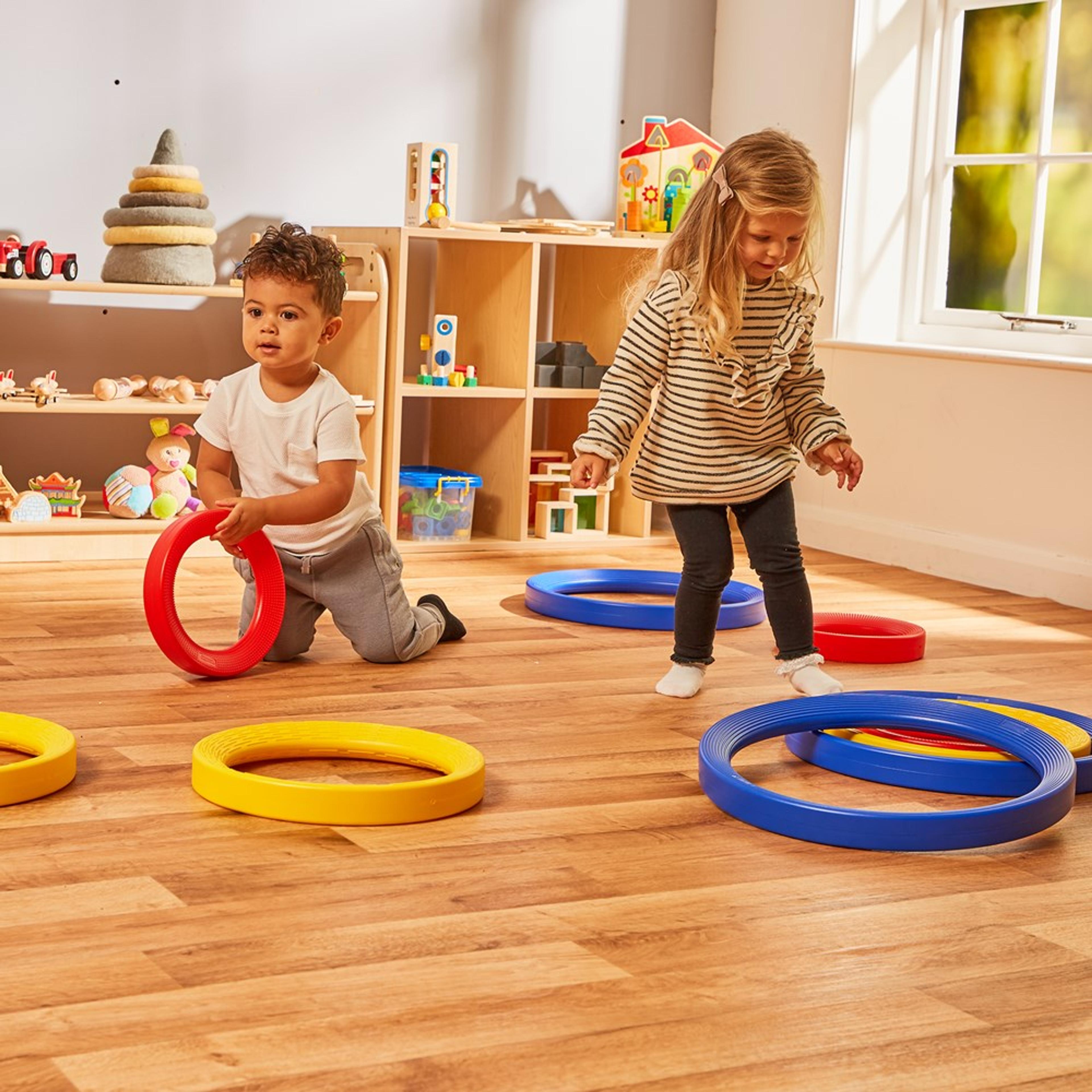 educational advantage Giant Sensory Rolling Rings - Set of 6