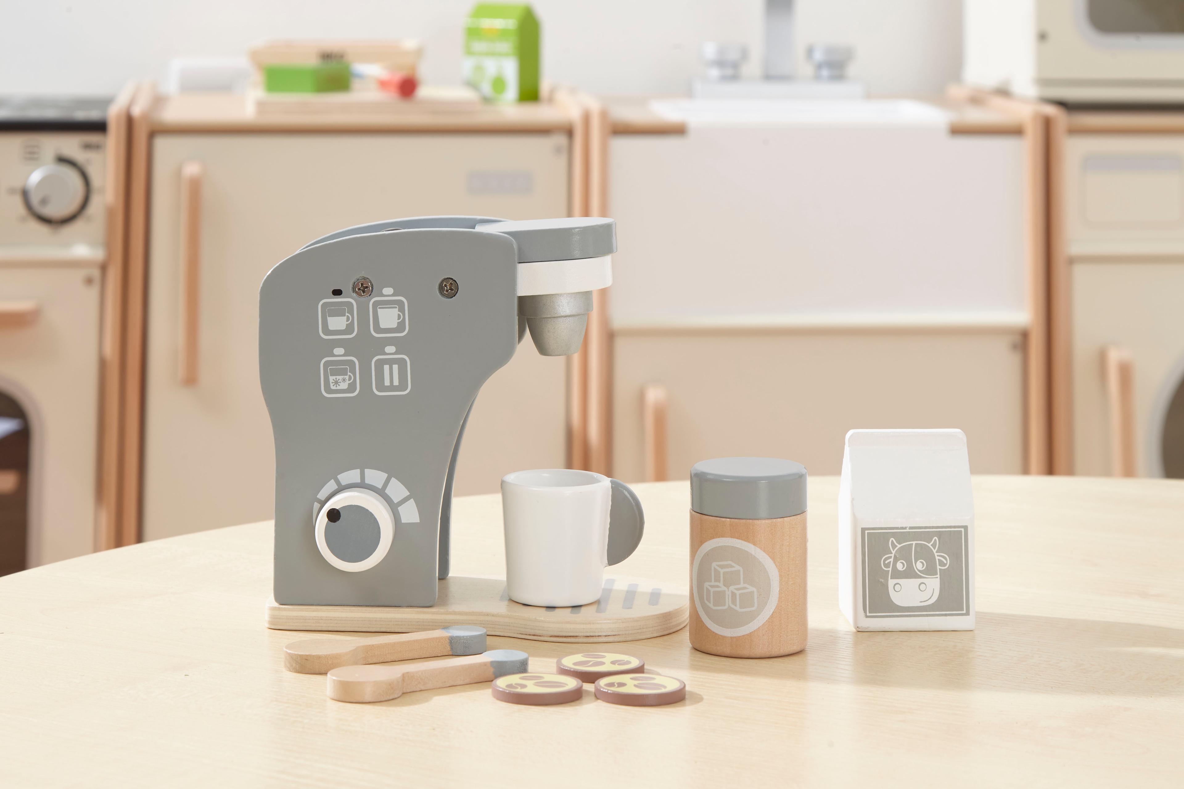 Wooden Coffee Machine from Hope Education - White and Grey 